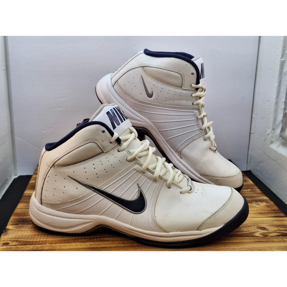 Nike‎ Mens The Overplay VI 443456-102 White Basketball Shoes Lace Up Size US 10
